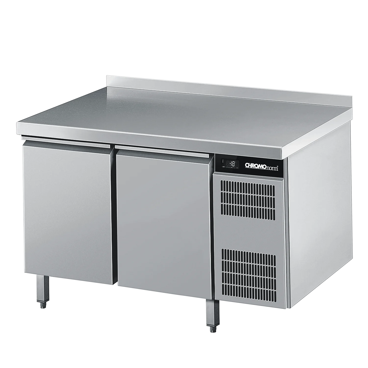 Bild von Tiefkühltisch GN 1/1, 2 Türen mit Tischplatte, steckerfertig - 1250x700x850 mm