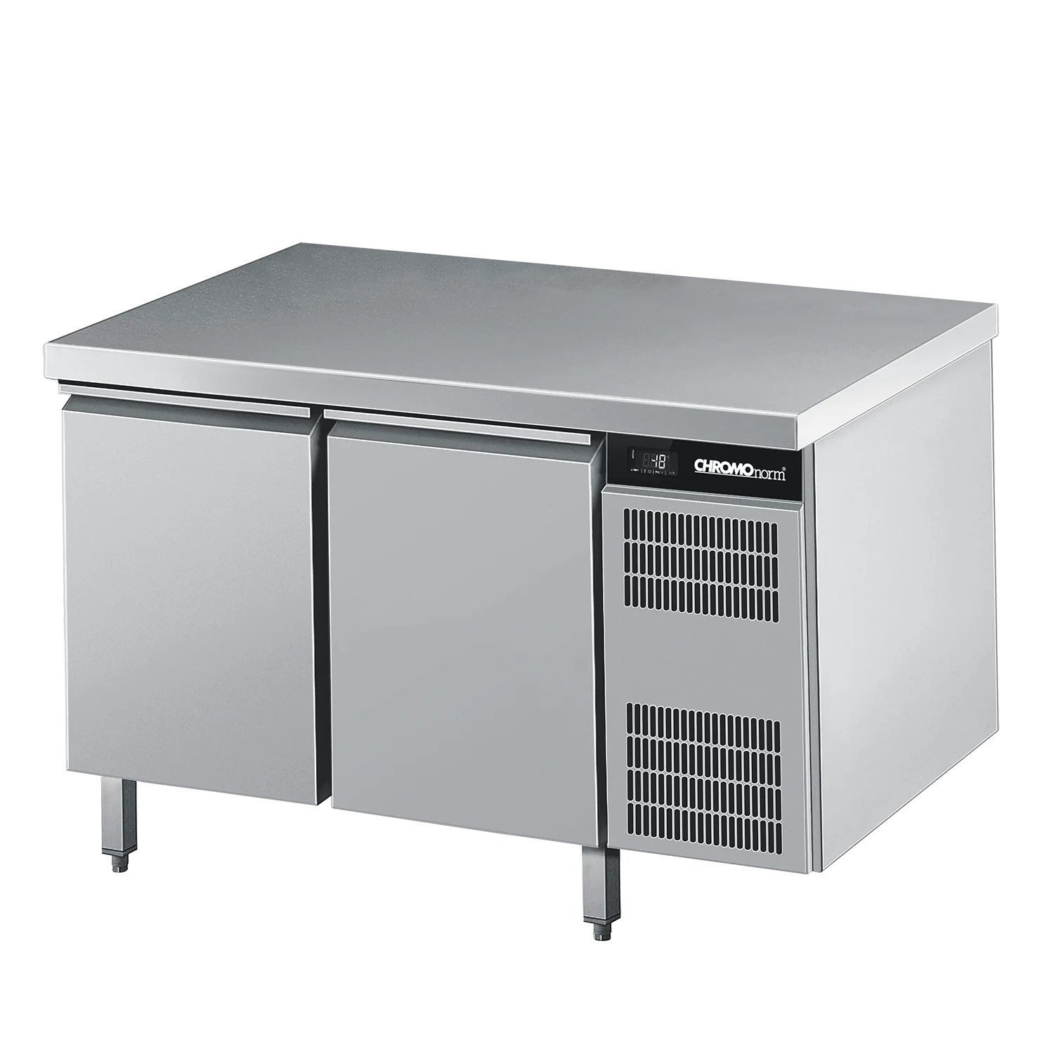 Bild von Bäckerei-Tiefkühltisch EN4060, 2 Türen mit Tischplatte allseits ab, steckerfertig - 1400x800x850 mm