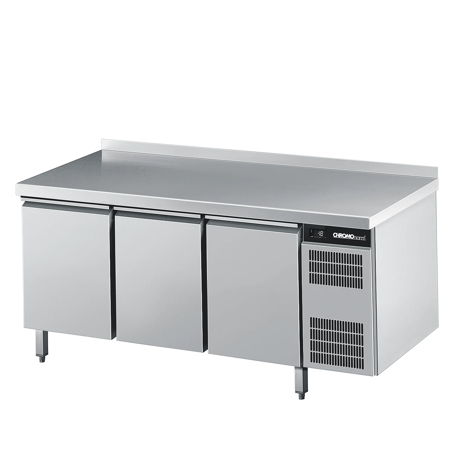 Bild von Bäckerei-Tiefkühltisch EN4060, 3 Türen mit Tischplatte, steckerfertig - 19500x800x850 mm