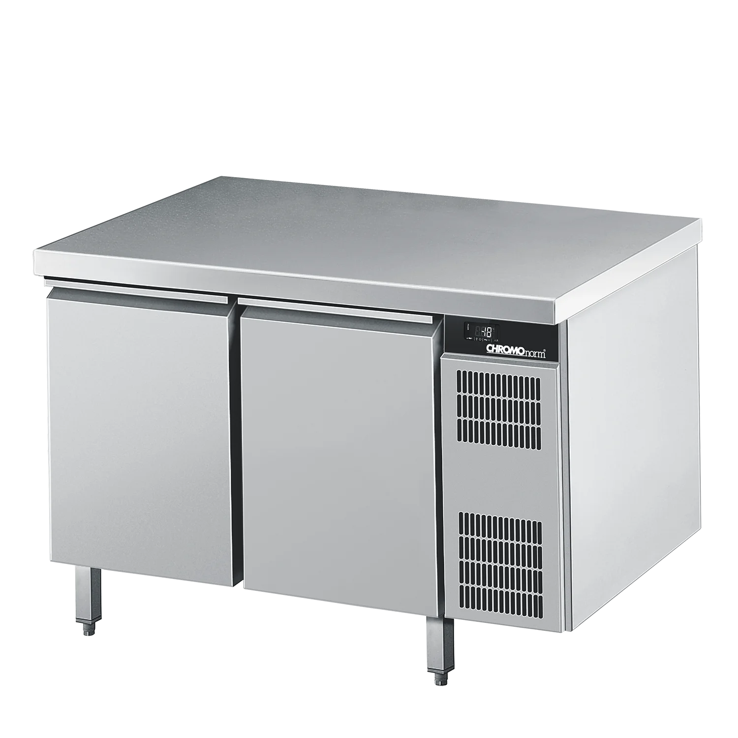 Bild von Tiefkühltisch GN 1/1, 2 Türen mit Tischplatte allseits ab, Zentralkühlung - 1150x700x850 mm
