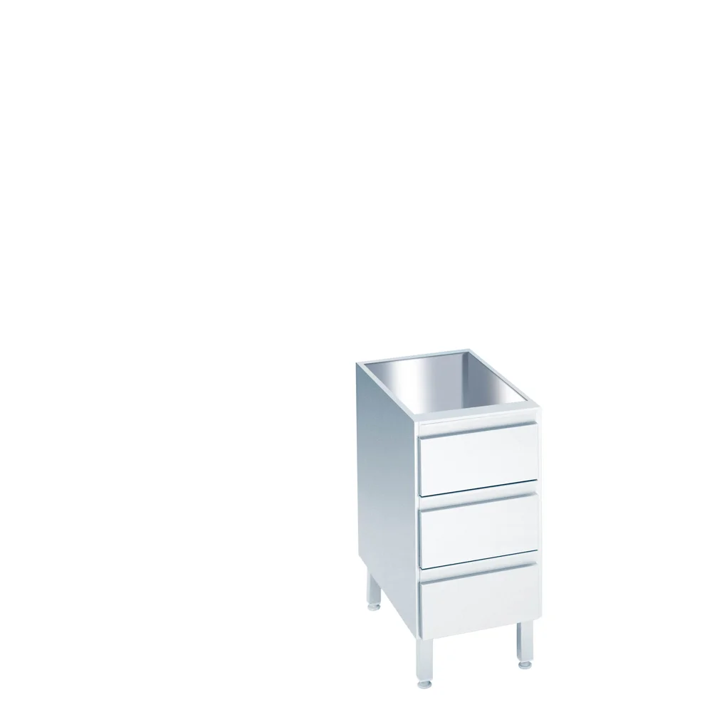 Bild von Schubladenblock mit 3 Schubladen, ohne Tischplatte - 400x560(600)x800/850 mm