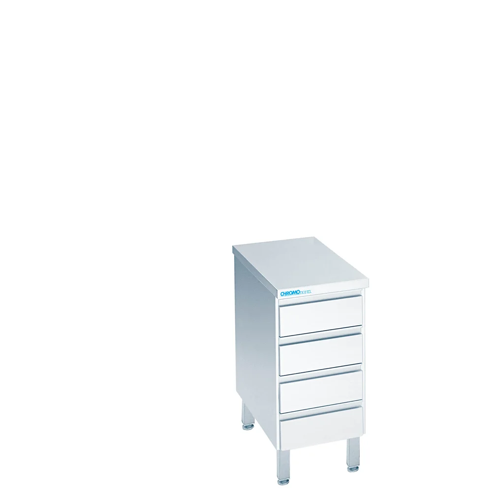 Bild von Schubladenblock mit 4 Schubladen, mit Tischplatte allseits ab - 400x600x850/900 mm