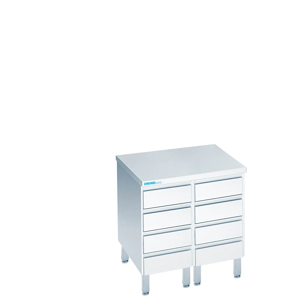 Bild von Schubladenblock mit 8 Schubladen, mit Tischplatte allseits ab - 800x600x850/900 mm