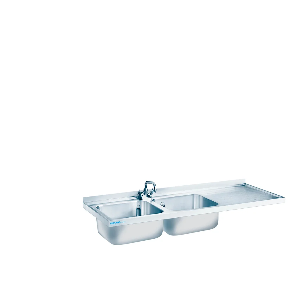 Bild von Spülenabdeckung mit 2 Becken links, ohne Beckenverkleidung - 1600x700x50 mm