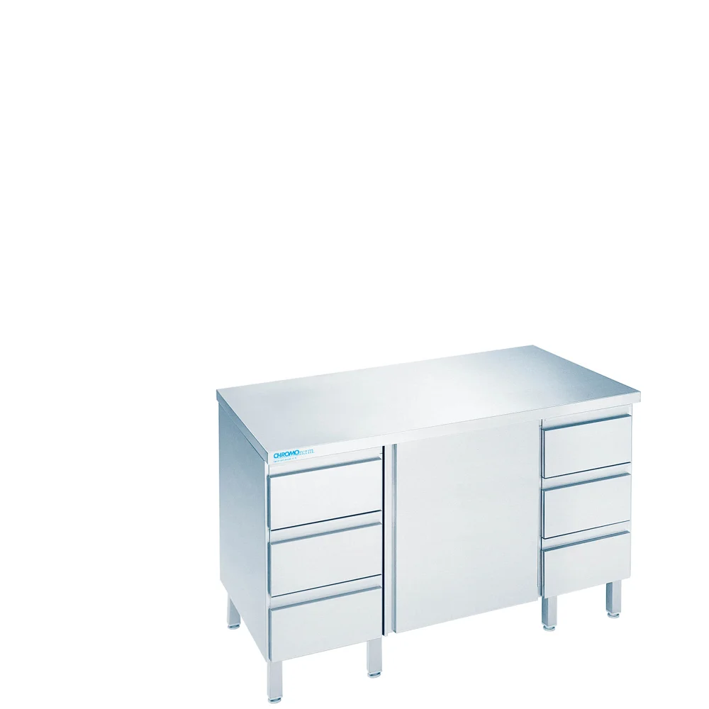 Bild von Arbeitsschrank mit Flügeltüren, mit Tischplatte allseits ab - 1200x600x850/900 mm