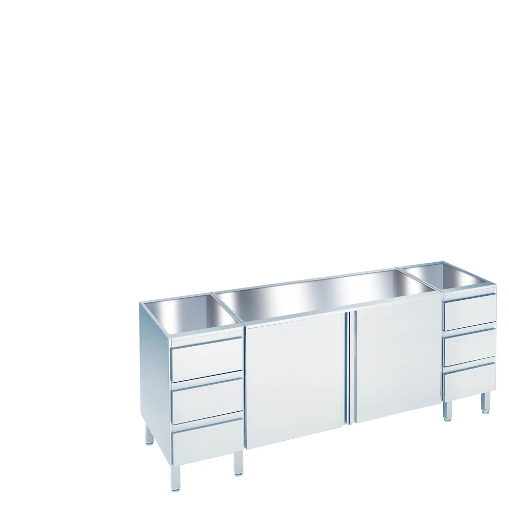 Bild von Arbeitsschrank mit Flügeltüren, ohne Tischplatte - 1600x560(600)x800/850 mm