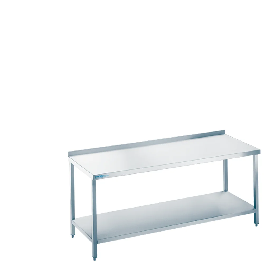 Bild von Arbeitstisch mit Zwischenboden, mit Tischplatte hinten auf - 400x600x850/900 mm