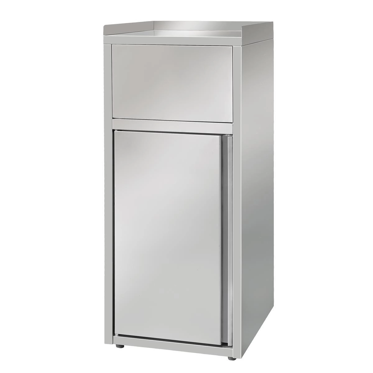 Bild von Müllbox aus Edelstahl, mit Tonne 60L, 50x53x120cm