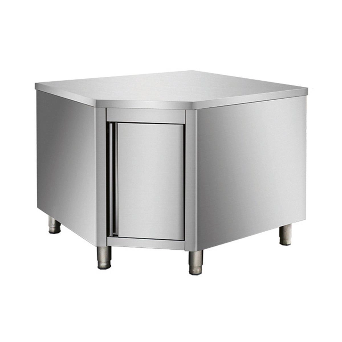 Bild von Arbeitsschrank aus Edelstahl, Eckmodul 700er Bautiefe