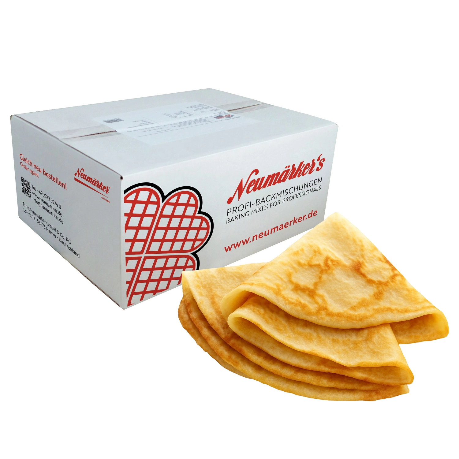 Bild von Neumärker Crêpes-Ready-Mix | Crêpes Backmischung für Gastro | Karton à 10 kg (10x 1 kg)