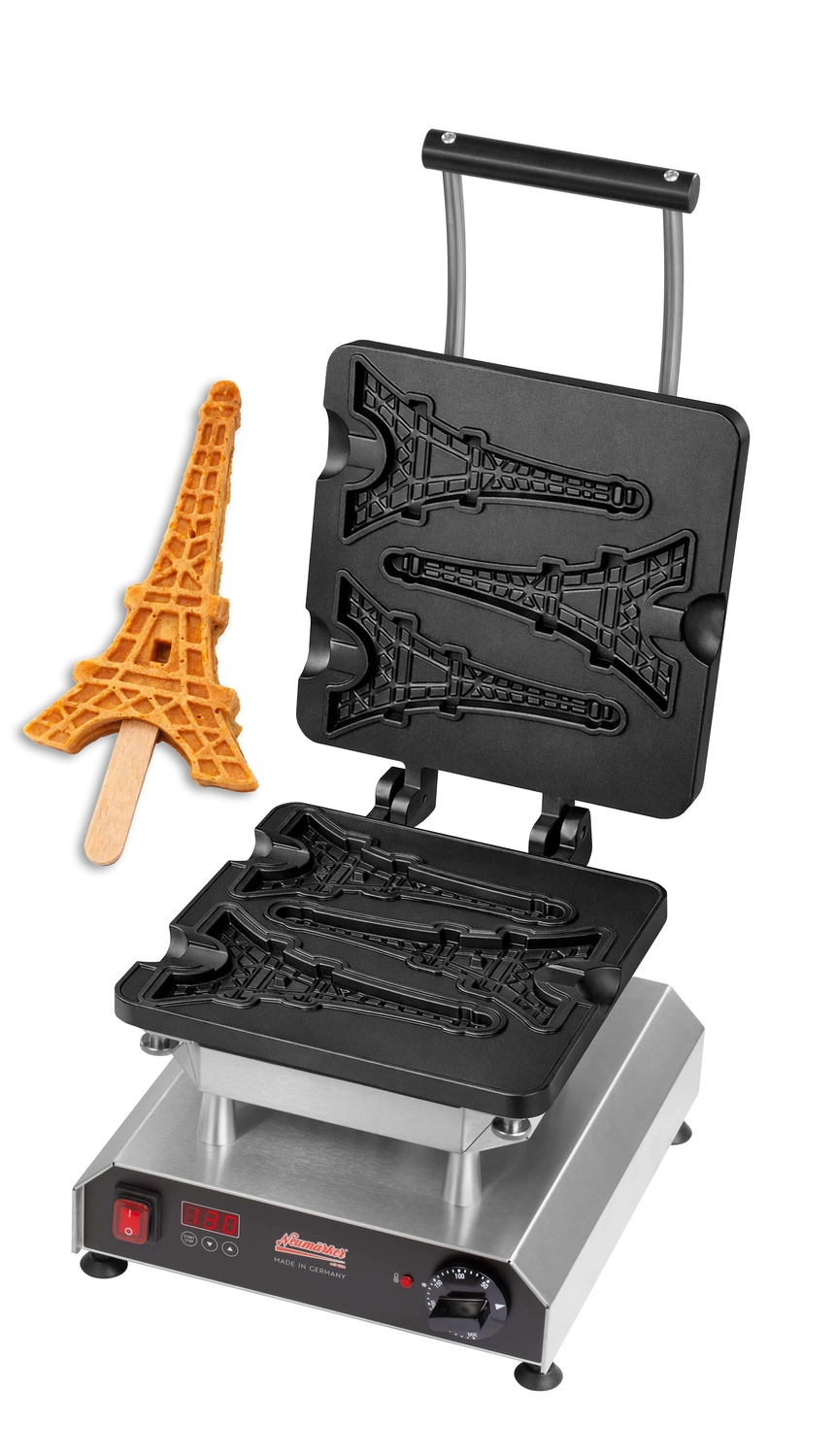 Bild von Neumärker Waffeleisen  Thermocook® inkl. Eiffelturm-Waffel Wechselplatten