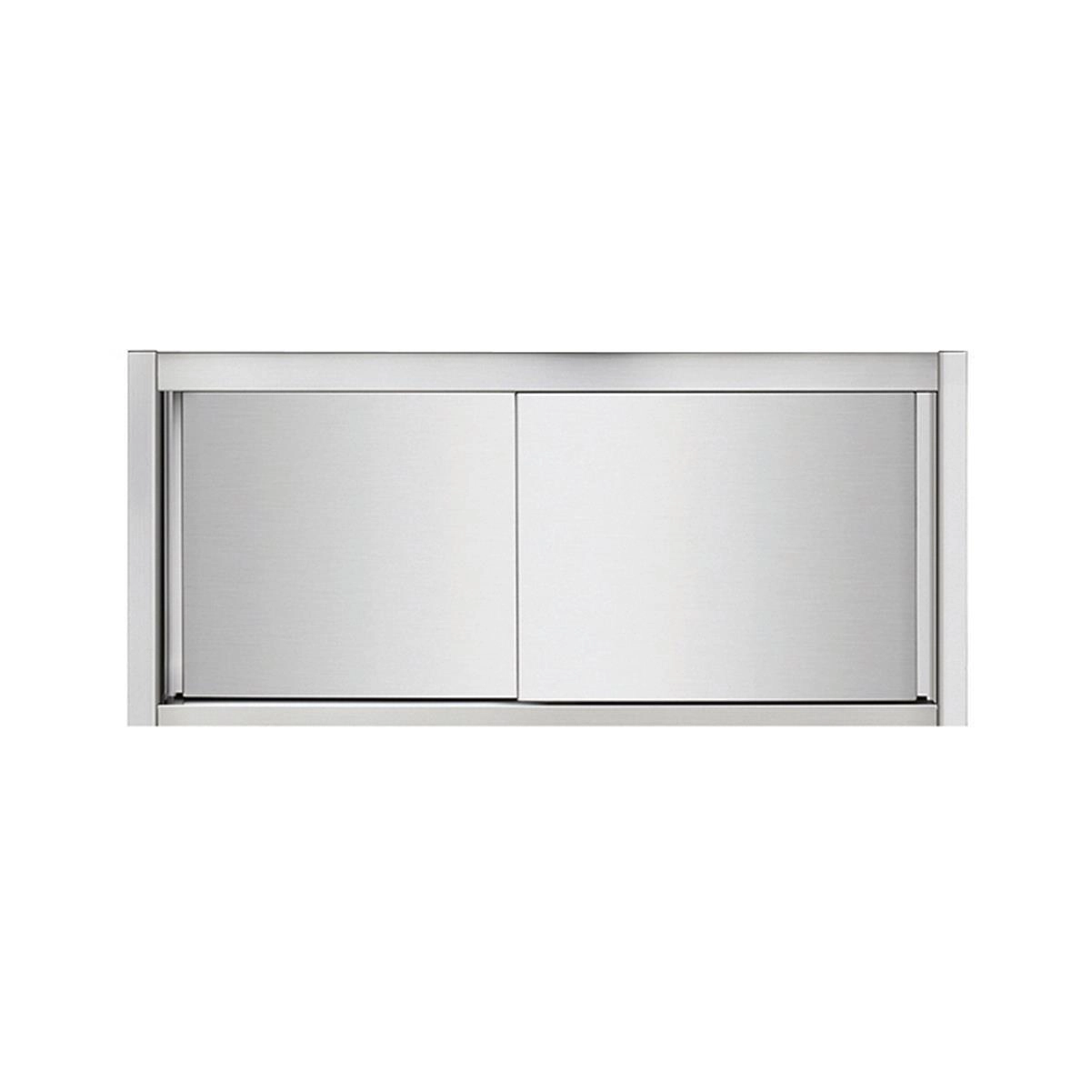 Bild von Wandhängeschrank aus Edelstahl, 150 x 40, mit Tür