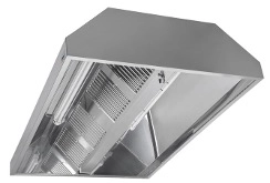 Bild von Deckenhaube Trapezform ohne Motor | Edelstahl | Filter Typ A | Filter: 10 | 3200 x 1200 x 450 mm