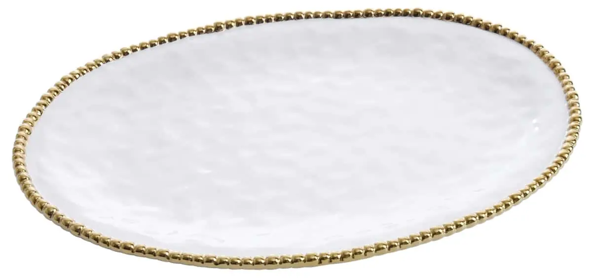Bild von GOLDEN SALERNO 'Servierplatte' oval & breit, 33 x 47 x 3,8 cm 