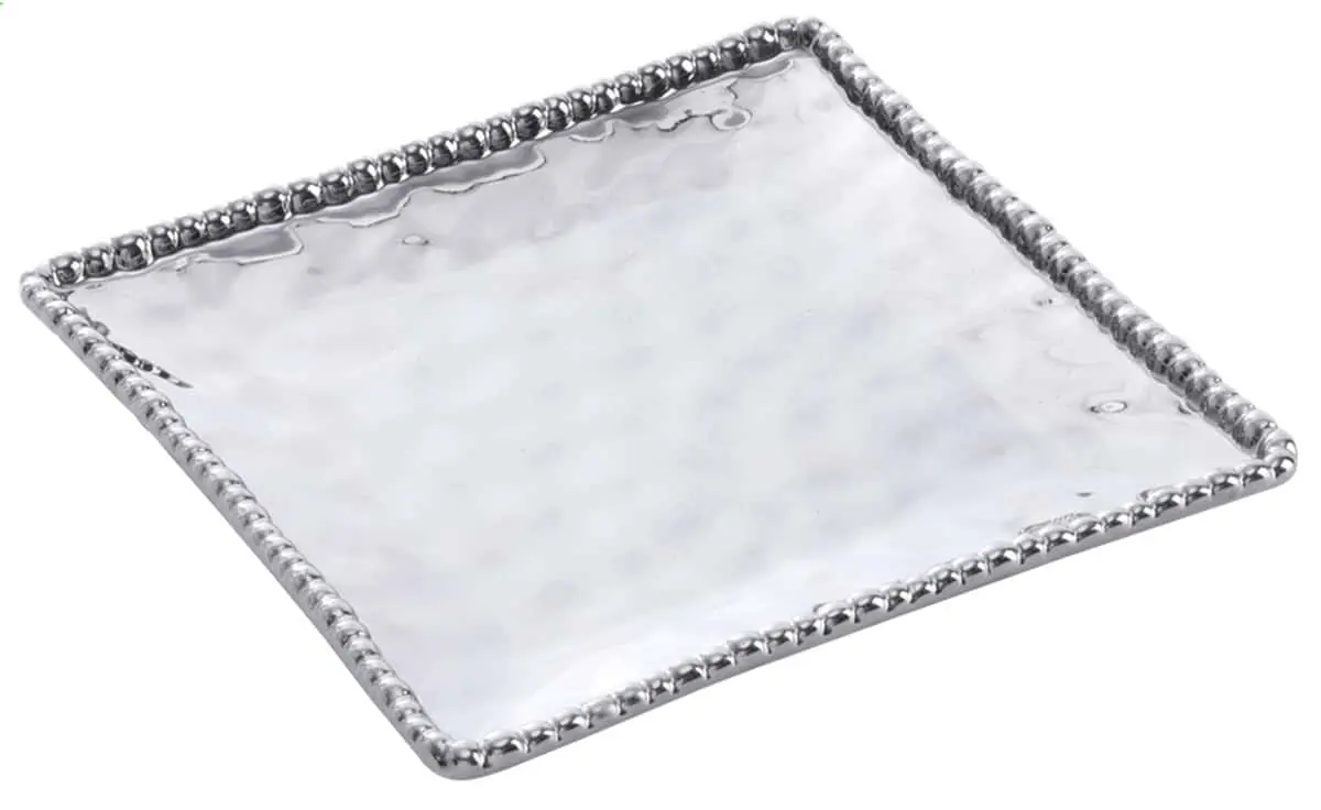 Bild von SET THE TABLE Frühstücksteller, quadratisch 19x19 x2,5 cm, Titanb.