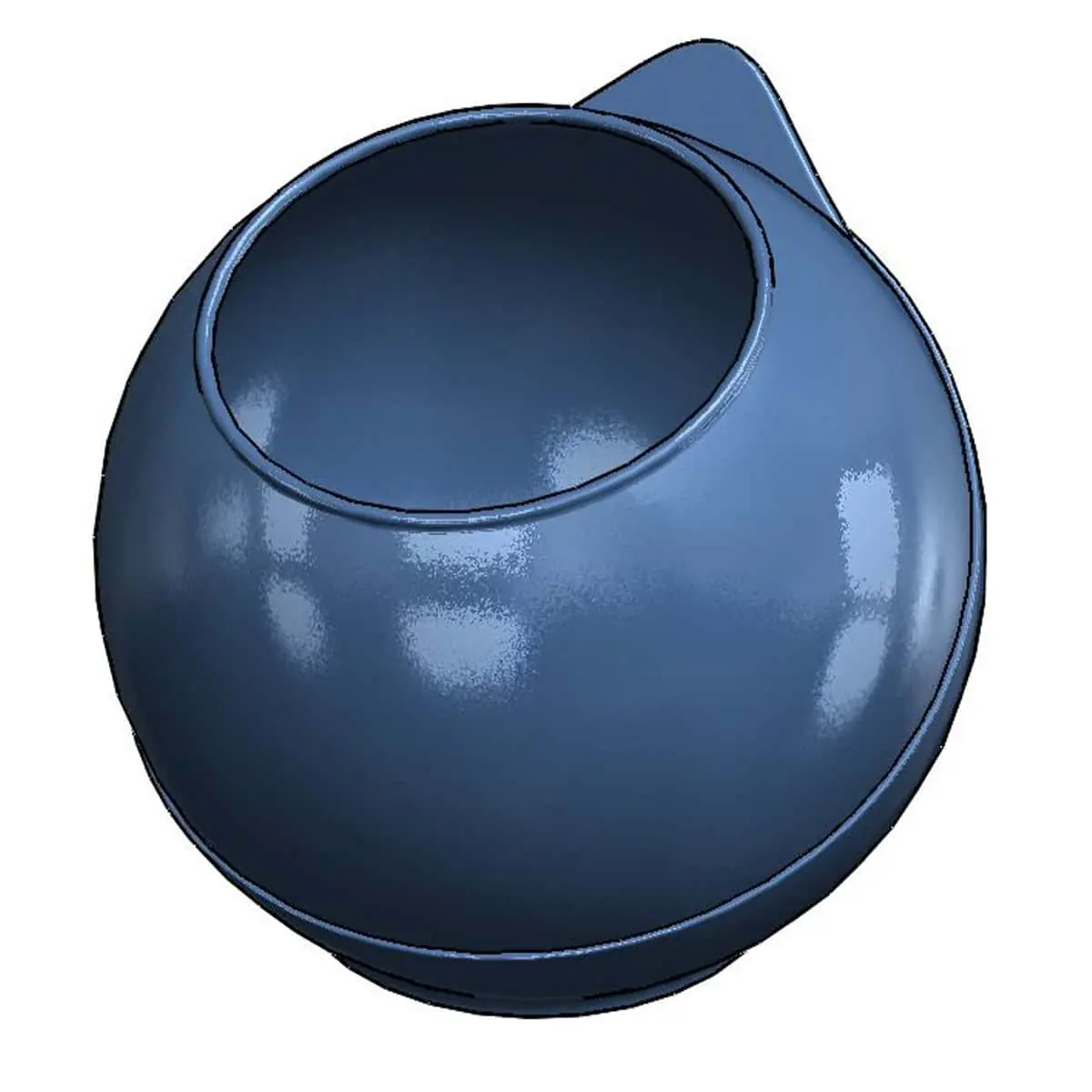 Bild von Porzellankugel, blau 3,5 Liter ohne Deckel