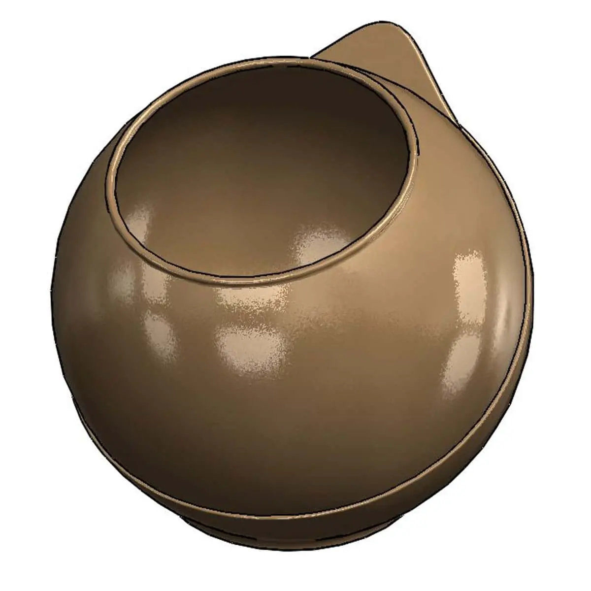 Bild von Porzellankugel, caramel 3,5 Liter ohne Deckel