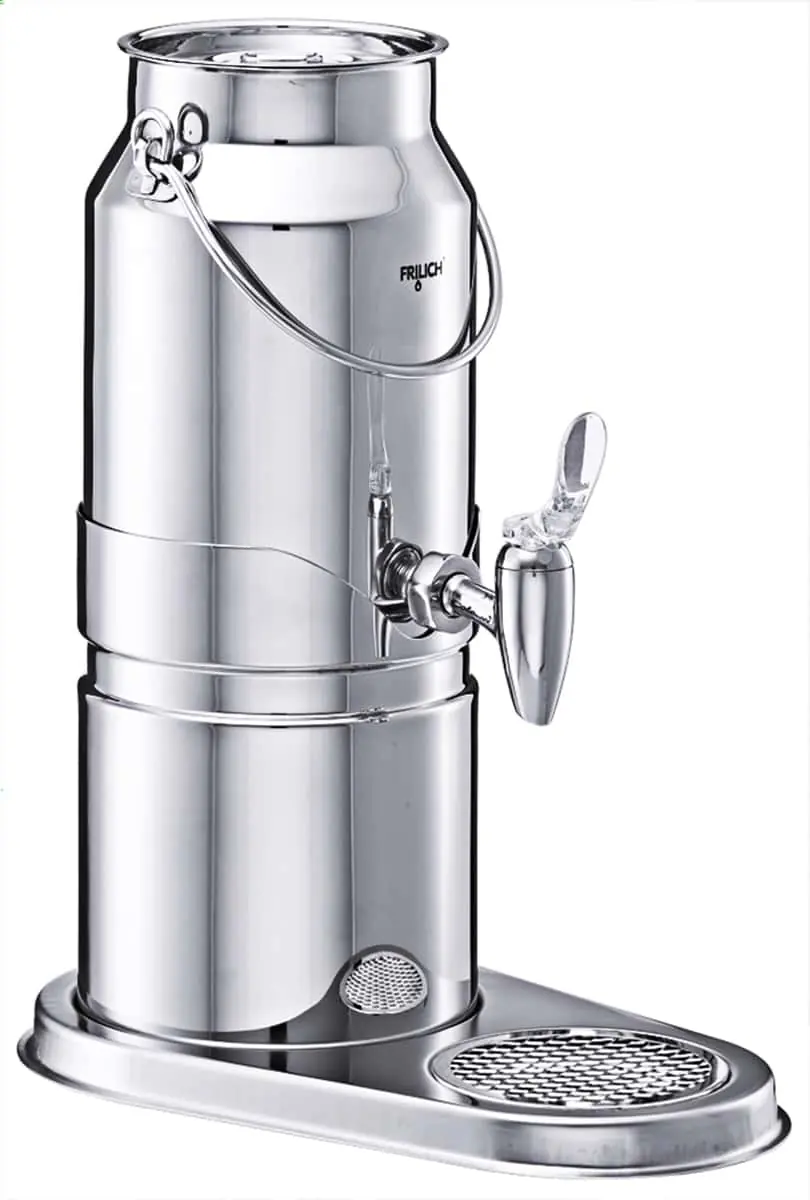 Bild von UNISON 'Milchkanne 3 Liter'  EdelstahlHahn Crasheisröhre, Kühlakku