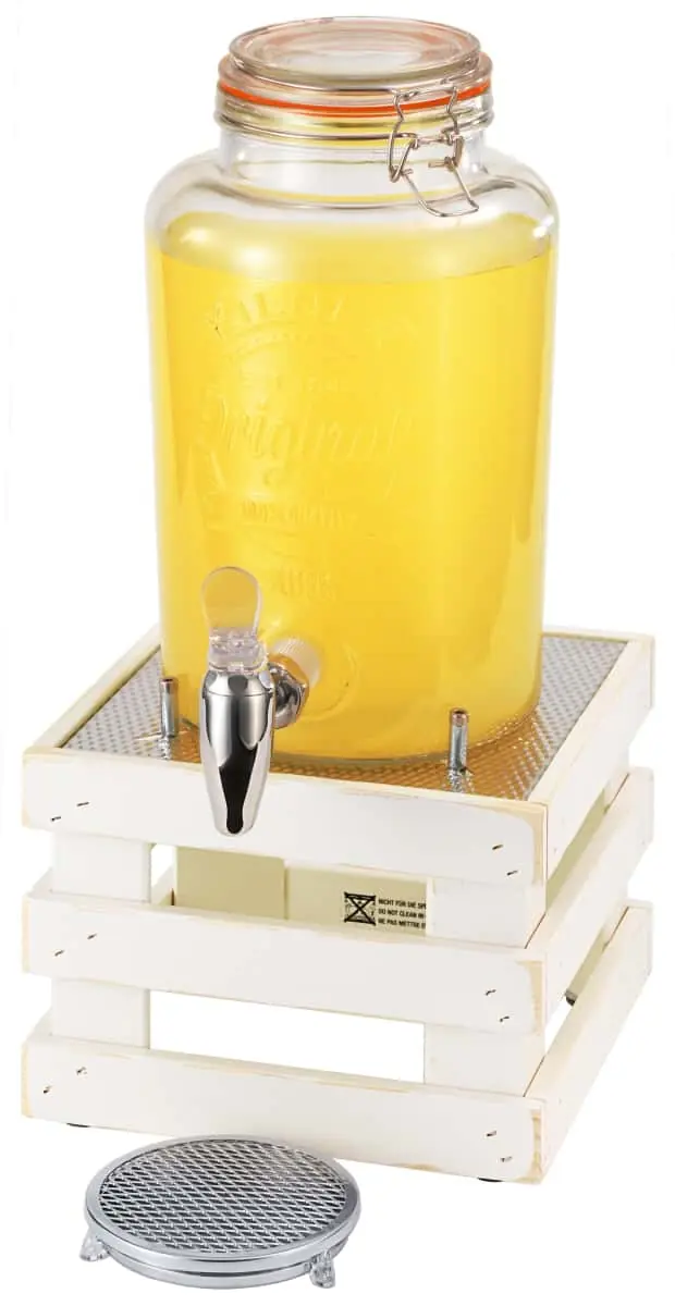 Bild von RAISER VIN 'Barrel' 5 l, Standfuß a.Fichte m.weißem Lack 'used look'