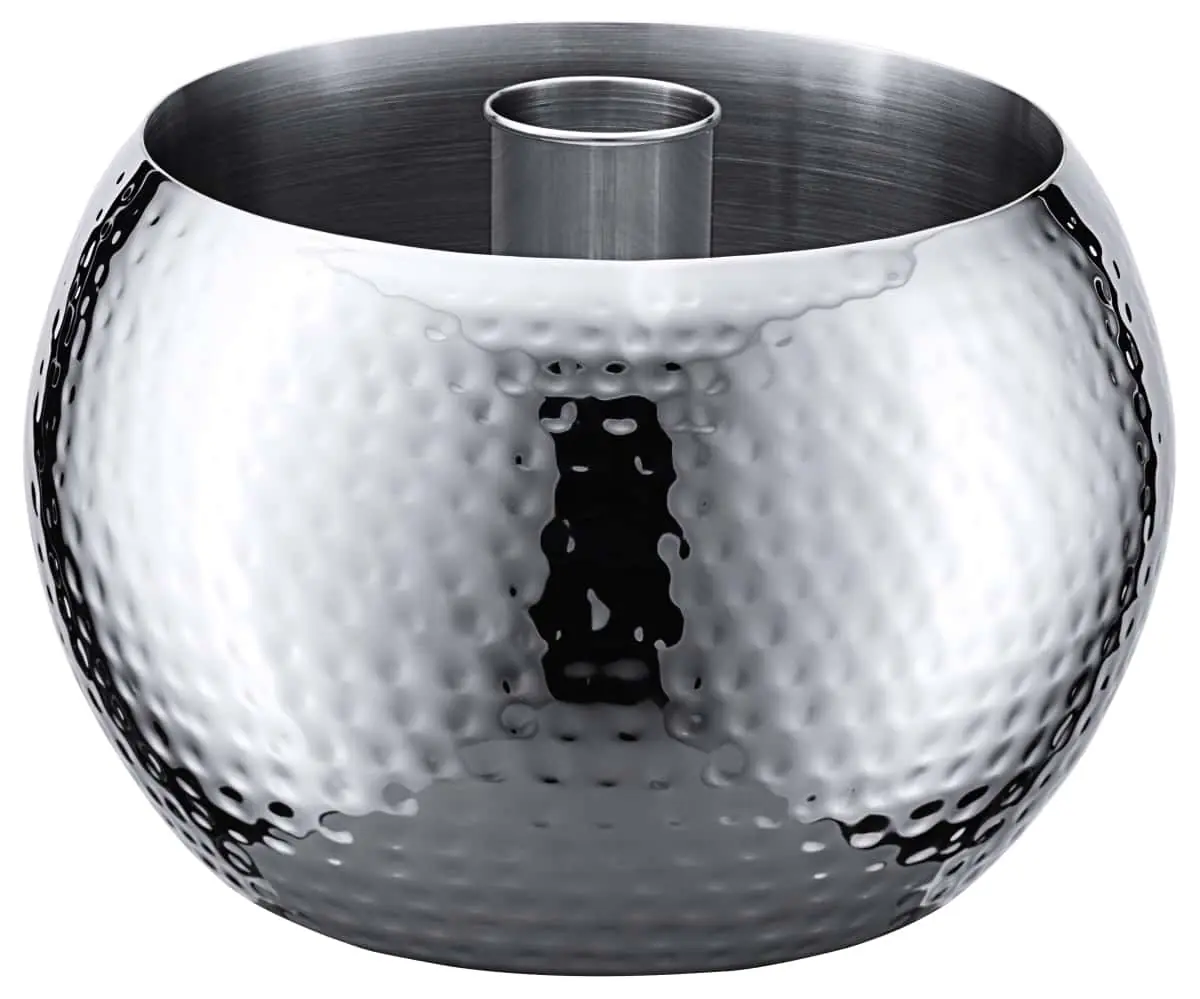 Bild von CARAFINE Standfuß 'Triplet' gehämmerte Edelstahlkugel,Crasheisr.
