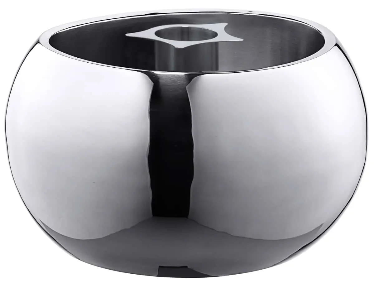 Bild von CARAFINE Standfuß 'Quintet' polierte Edelstahlkugel, Crasheisröhre