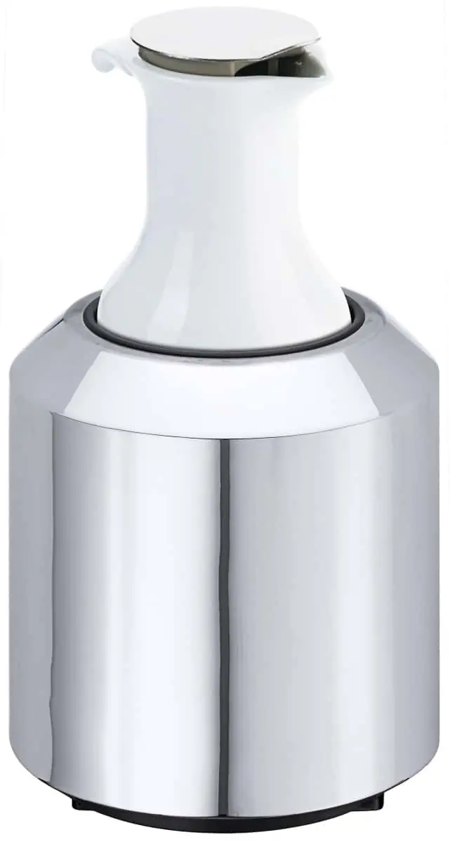 Bild von CARAFINE 'Solo' Porzellankaraffe 1,2 Liter m. gekühltem Edelstahlfuß