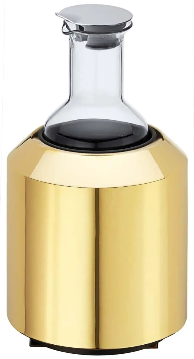 Bild von CARAFINE 'Solo' Glasskaraffe 1,2 l, m.gekühlten vergold.Edelstahlfuß