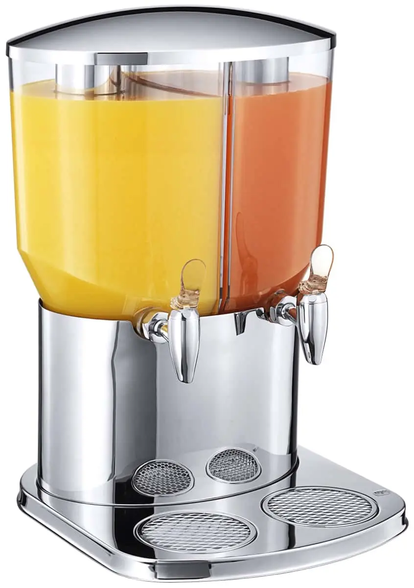 Bild von UNISON 'Saftkanne Twin' m.EdelstahlHahn, Kühlakku, 4 u. 5 l Behälter