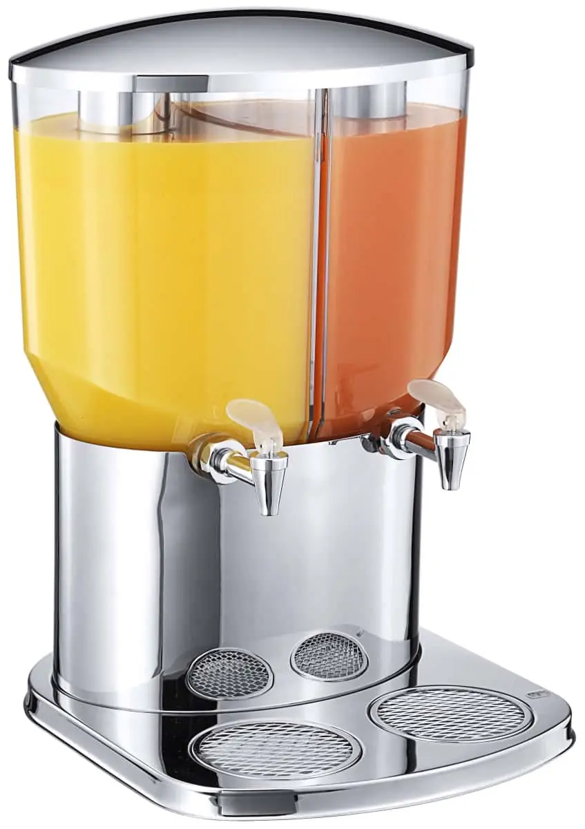 Bild von UNISON 'Saftkanne Twin' m.Non-Drip Hahn, Kühlakku, 4 u.5 l Behälter