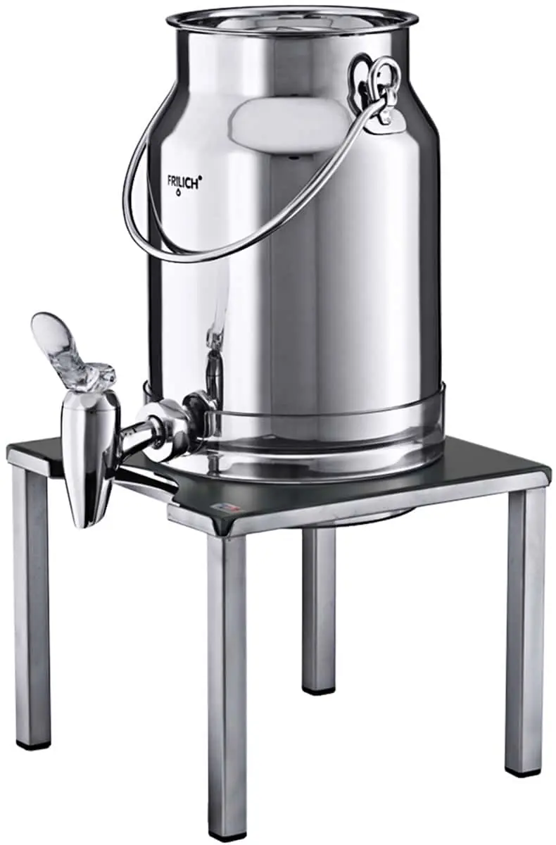 Bild von RAISER INOX 'Milchkanne 3 l' EdelstahlHahn, Kühlakku, Edelstahlfuß