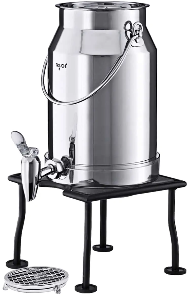 Bild von RAISER RUSTIC 'Milchkanne 5 l' EdelstahlHahn, Kühlakku, Metallfuß
