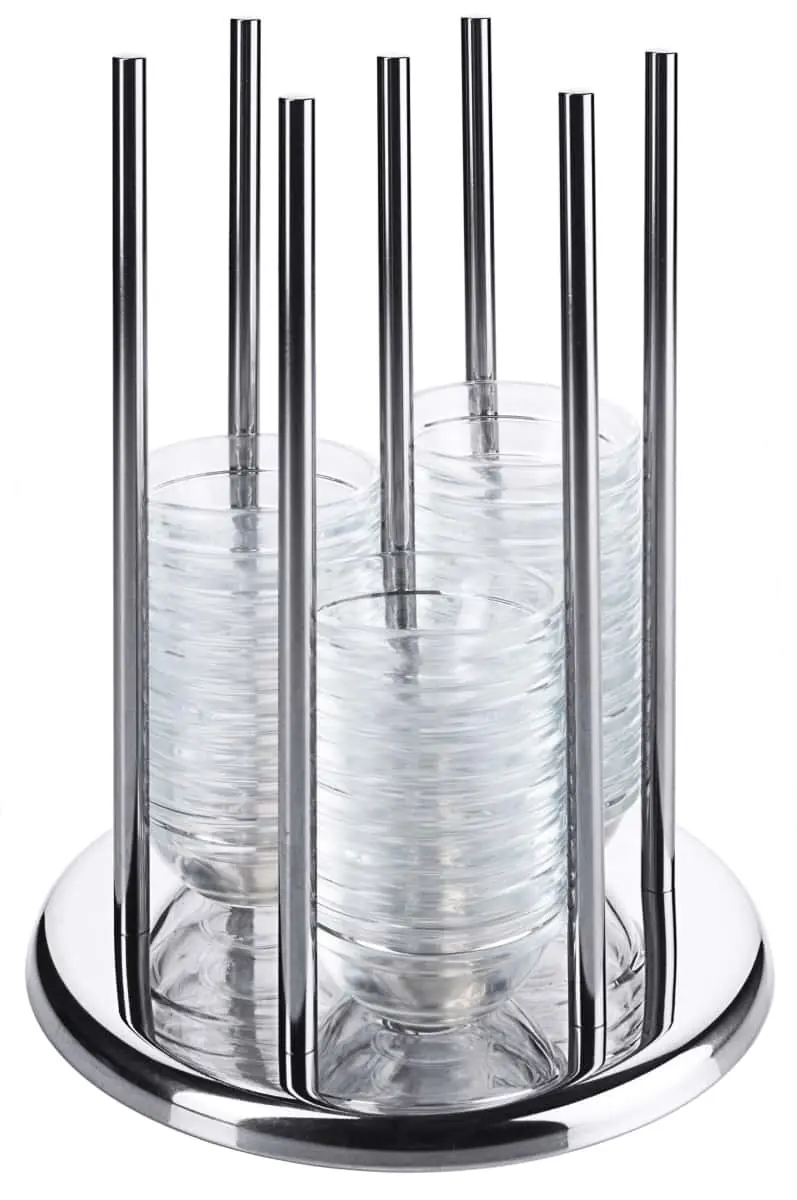 Bild von UNISON 'Schälchenhalter Maxi' aus Edelstahl 60 Glasschälchen