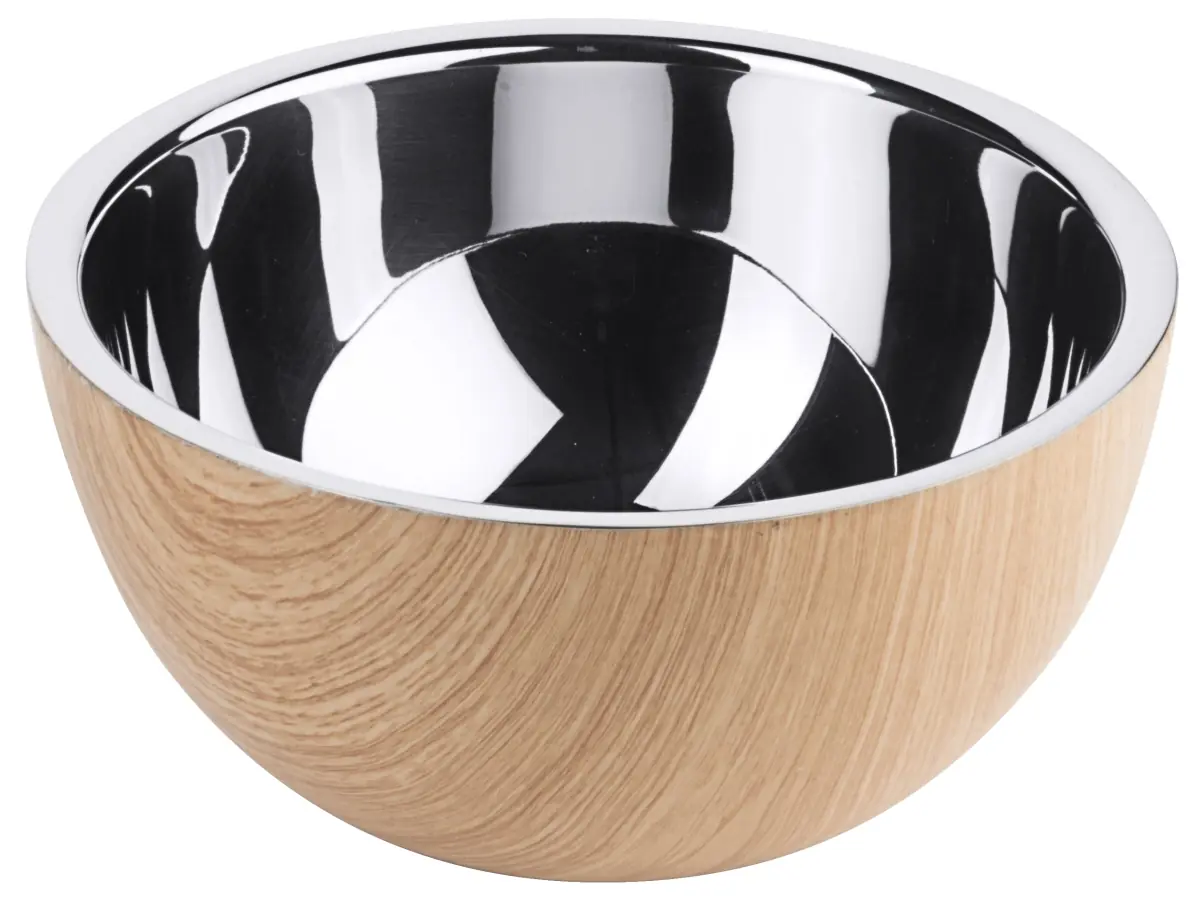 Bild von CARAFINE WOOD 'Buffetschale S'
gehammert, doppelwandig, mit beschichteter Oberfläche in Holzoptik