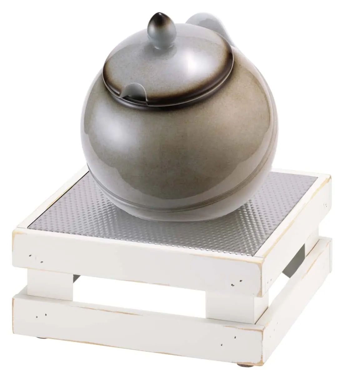 Bild von RAISER VIN 'Buffet Bowl S' Porzellankugel, grau (1,5 l), weiß 'use look'