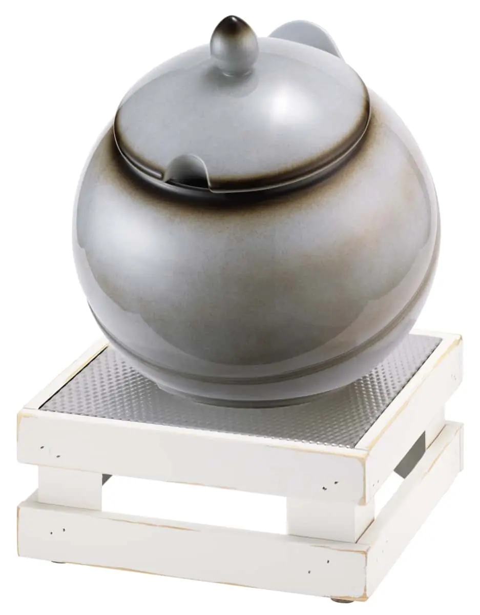 Bild von RAISER VIN 'Buffet Bowl S' Porzellankugel, grau (3,5 l), weiß 'use look'