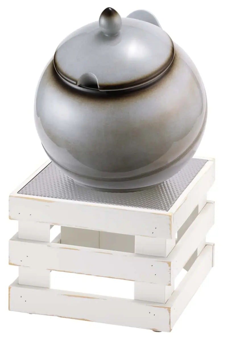 Bild von RAISER VIN 'Buffet Bowl L' Porzellankugel, grau (3,5 l), weiß 'use look'