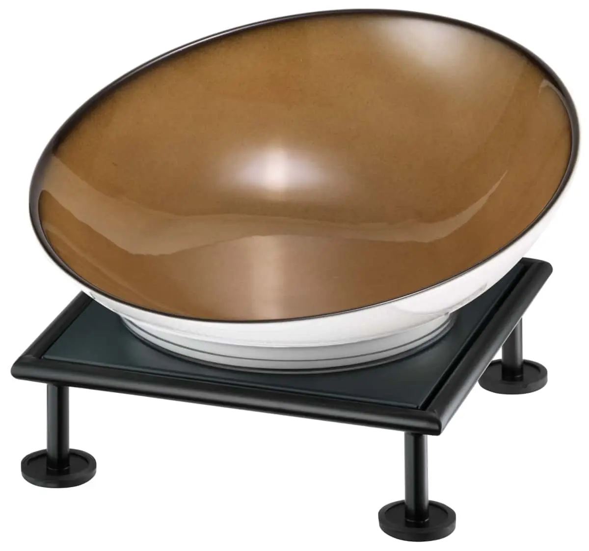 Bild von RAISER RUSTIC 'Buffetschale' Porzellan, cara., Metallfuß, H: 17,7cm