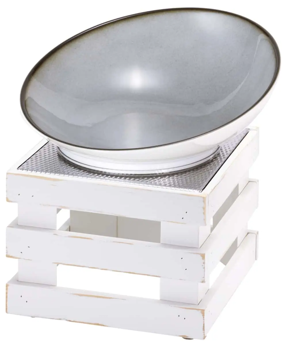 Bild von RAISER VINTAGE 'Buffetschale' Porzellan, grau, Holzfuß, H: 28,5cm