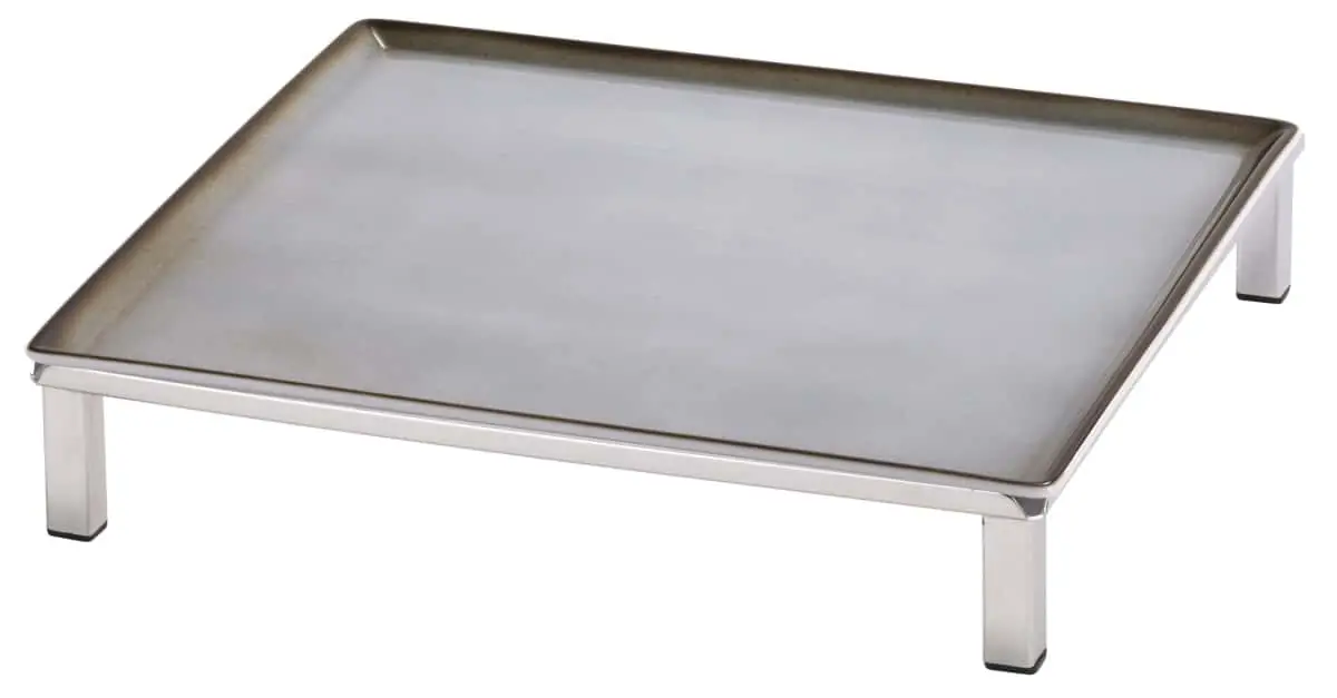 Bild von RAISER INOX 'Frischeplatte' Porzellan, grau 33x33, H: 7,4 cm