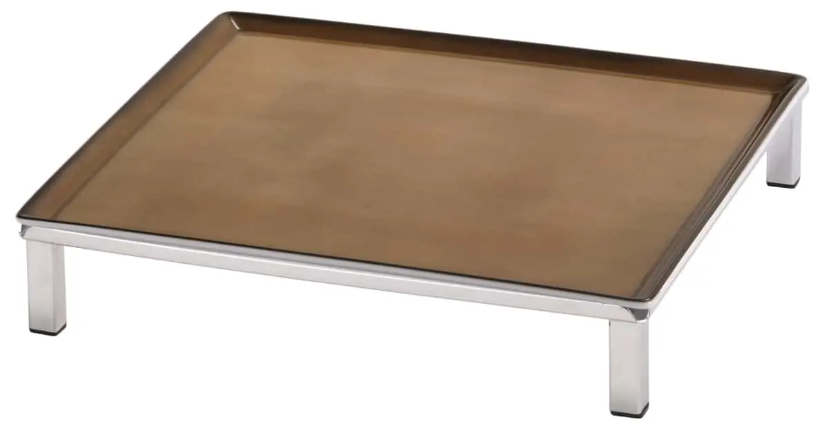 Bild von RAISER INOX 'Frischeplatte' Porzellan, caramel 33x33, H: 7,4 cm