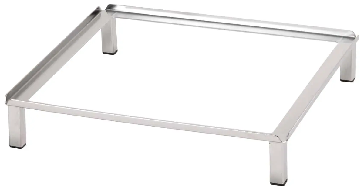 RAISER INOX S-Standfuß 33x33 aus Edelstahl Höhe: 7 cm