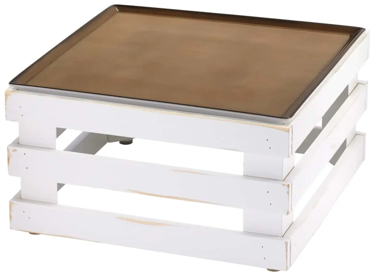 Bild von RAISER VINTAGE'Frischeplatte' Porzellan, caramel 33x33, H:18,4cm