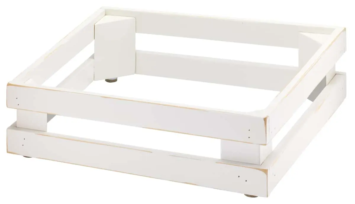 Bild von RAISER VINTAGE S-Standfuß33x33, H: 10 cm weißem Lack 'used look'