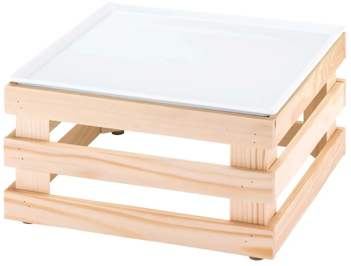 Bild von RAISER NATURE 'Frischeplatte' Porzellan, weiß 33x33, H:118,4cm