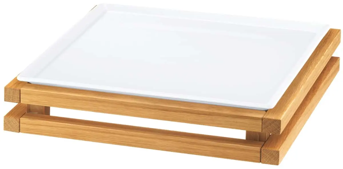 Bild von RAISER OAK 'Frischeplatte' Porzellan, weiß 33x33, H: 8,9 cm