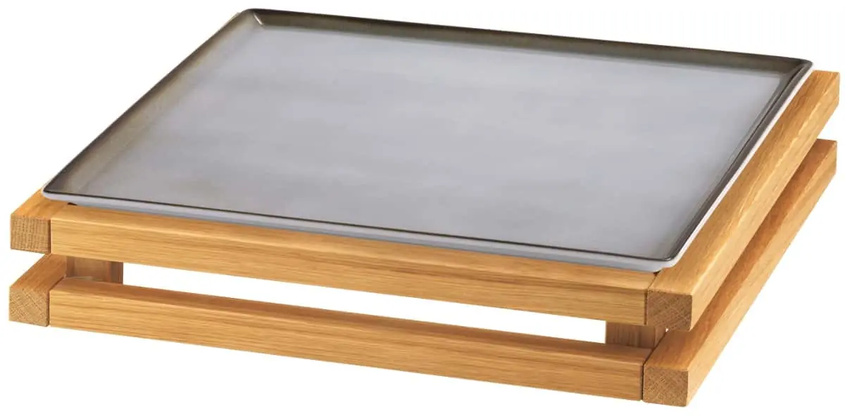 Bild von RAISER OAK 'Frischeplatte' Porzellan, grau 33x33, H: 8,9 cm