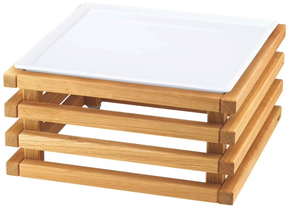 Bild von RAISER OAK 'Frischeplatte' Porzellan, weiß 33x33, H: 18,3 cm