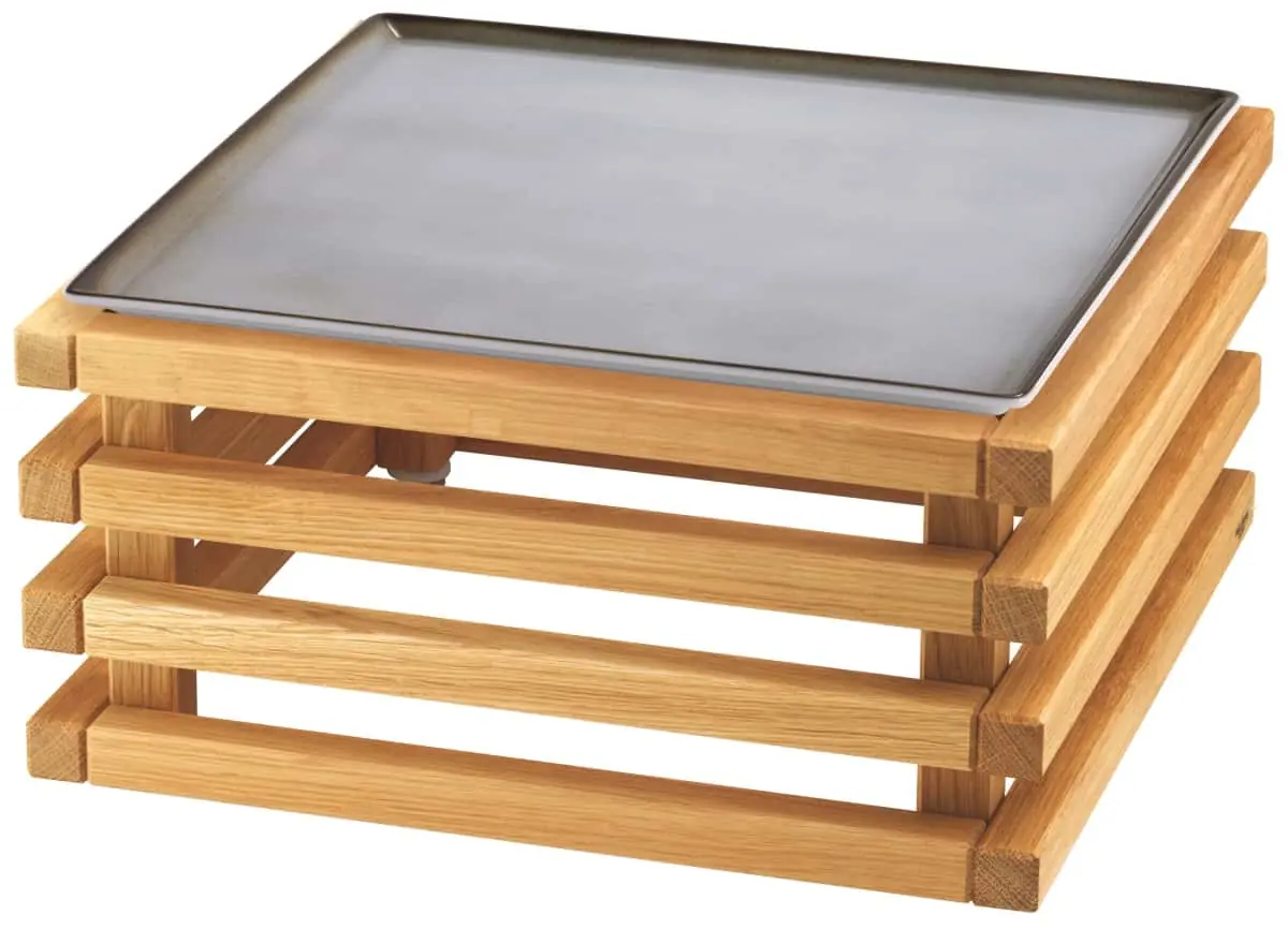 Bild von RAISER OAK 'Frischeplatte' Porzellan, grau 33x33, H: 18,3 cm