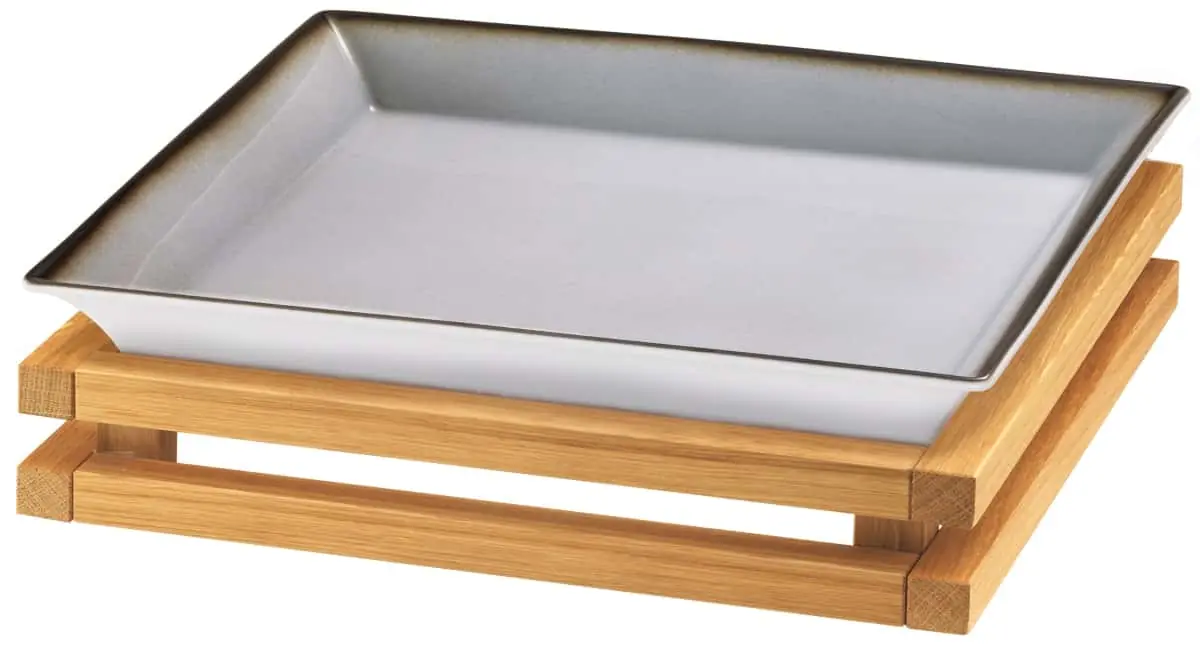 Bild von RAISER OAK 'Frischeschale' Porzellan, grau 33x33, H: 12,0cm