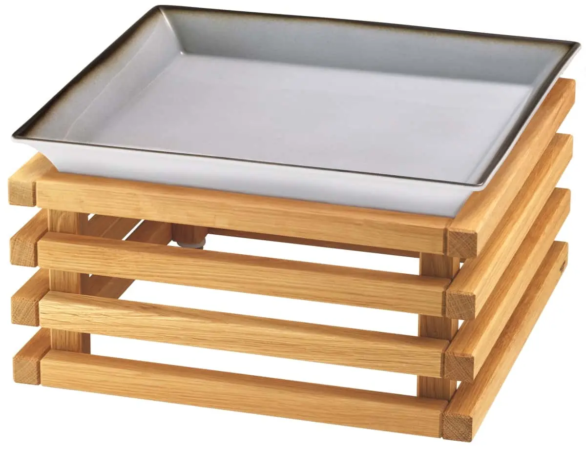 Bild von RAISER OAK 'Frischeschale' Porzellan, grau 33x33, H: 21,5cm